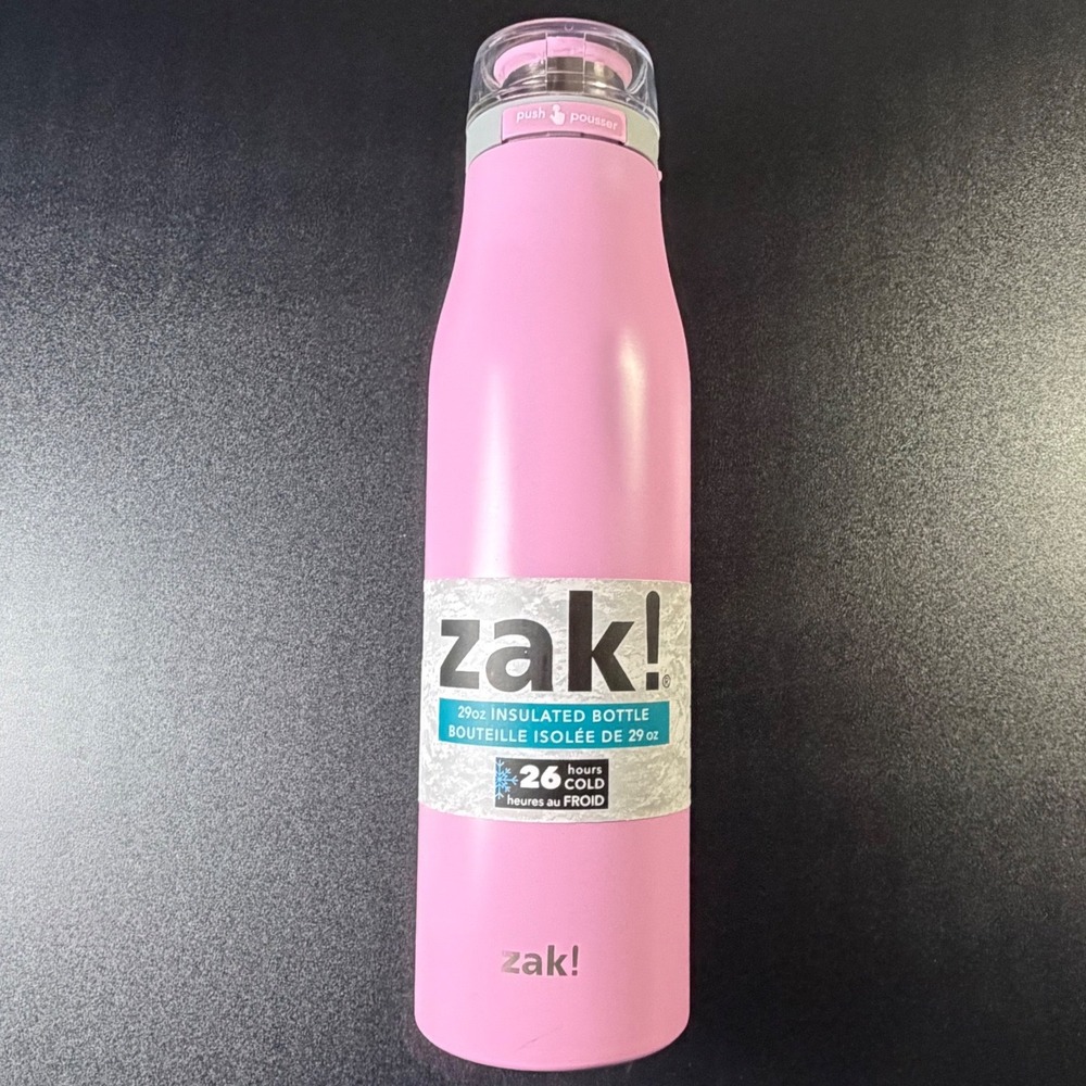 Zak Designs 29oz Insulated Stainless Steel Water Bottle Pink 0905-T870 K9